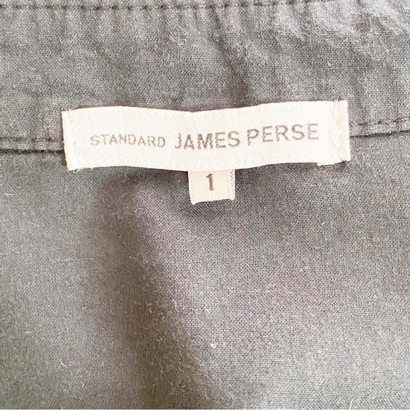 James Perse Business Office Corporate Long Sleeve Button  Top Blck Top Size S - Picture 8 of 11